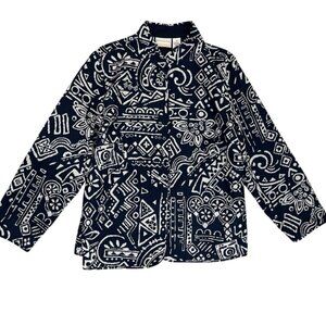 Women's 18 W Navy Blue White Nautical Open Front Cardigan Lightweight PLUS Top